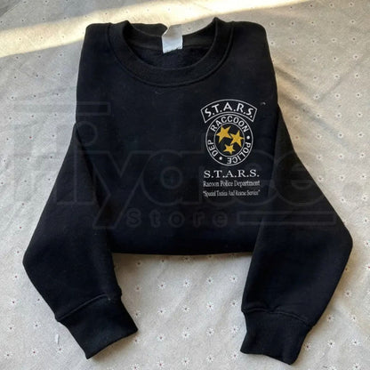 Resident Evil Embroidered Sweatshirt: Umbrella Corporation Leon Kennedy Horror Merch