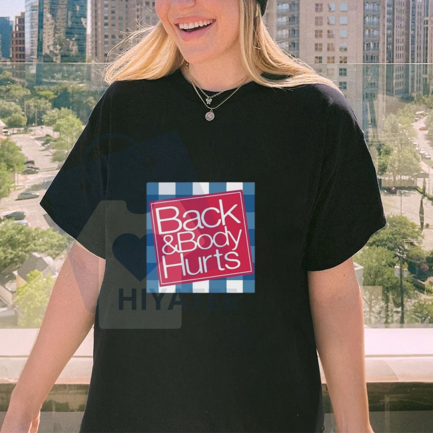 Relaxed Fit "Back And Body Hurts" T-Shirt – Funny Graphic Tee for Men Summer Spring