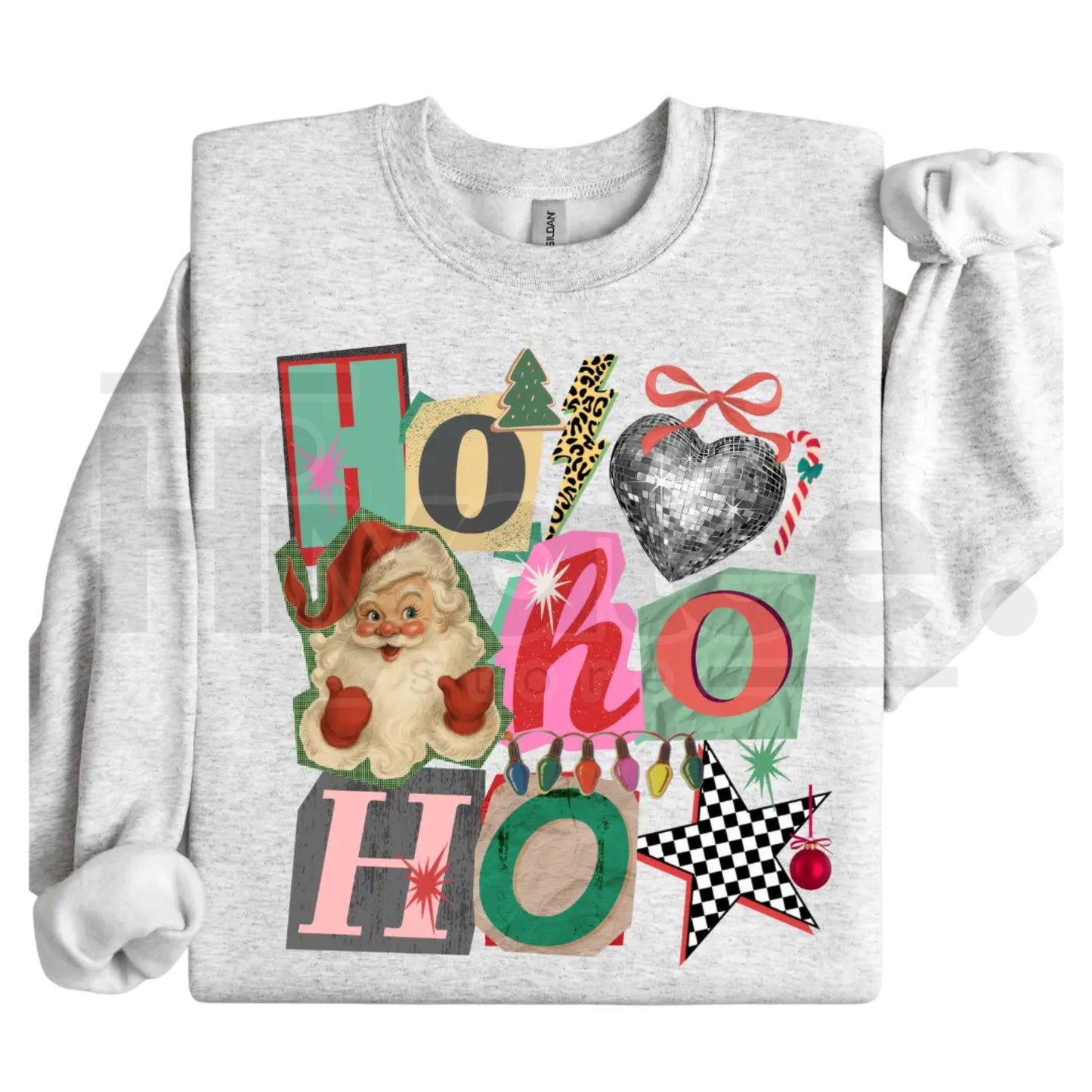 Preppy Girl Collage Y2K Retro Crewneck