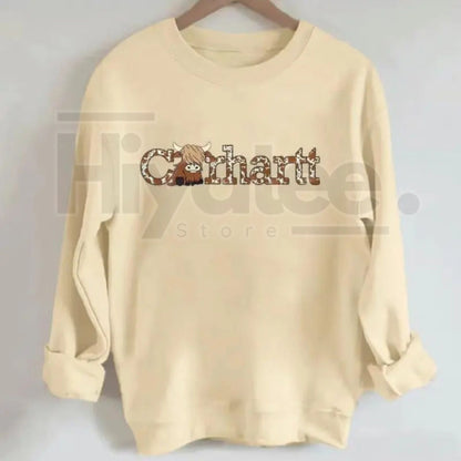 Highland Cow Sweatshirt: Cute Western Graphic Pullover for Women, Cozy Gift for Her Animal Lover, Country Farm Style Top