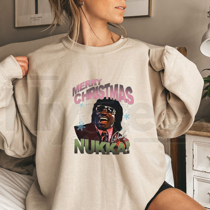 Merry Christmas Nuggah Sweatshirt, Funny Pinky Next Friday Movie Graphic Pullover