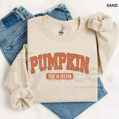 Retro Pumpkin Season Sweatshirt – Cute Fall Autumn Pullover, Vintage Thanksgiving & Halloween Outfit