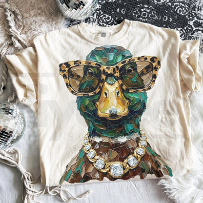 Glam Whitetail Animals Hunting Season Shirt Deer Duck Elk Leopard Print Tee