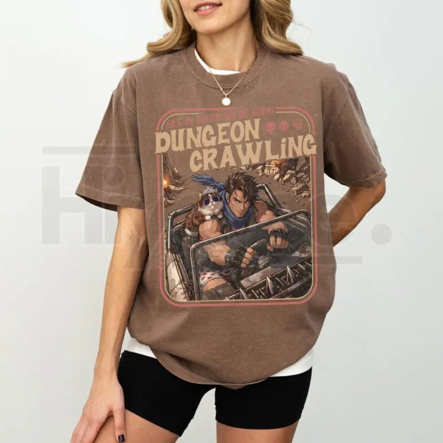 Dungeon Crawling Comfort Colors Shirt, Sci-Fi Meme Tee, Carl Princess Donut Graphic Tee
