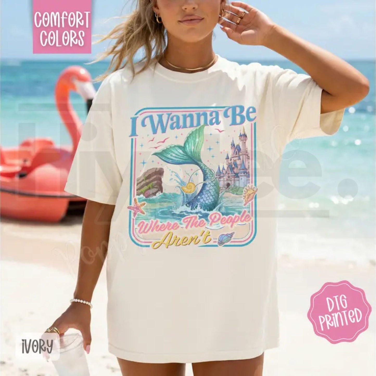 Mermaid Vibes Graphic T-Shirt – Trendy Ocean Aesthetic Summer Tee, Beach Vacation Shirt