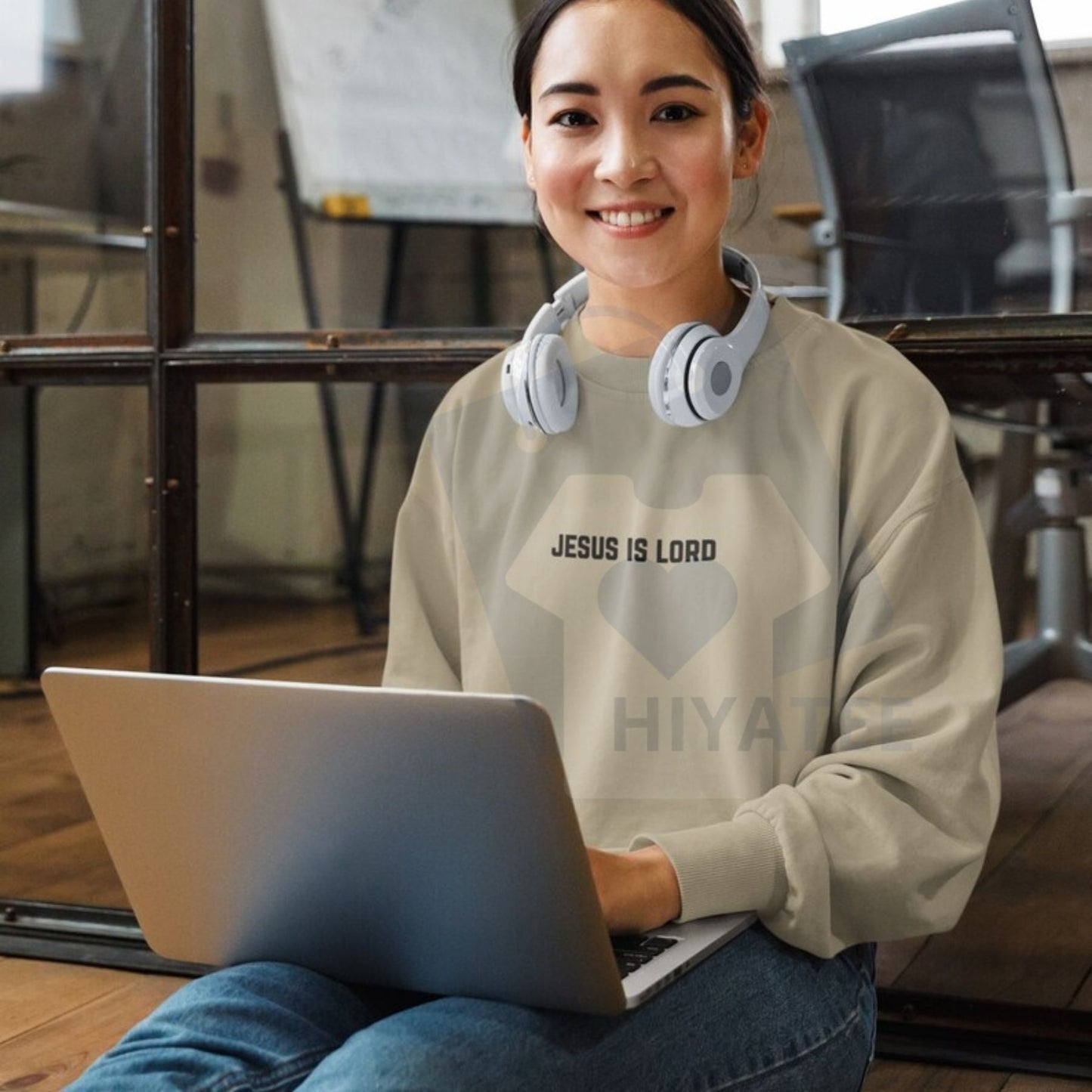 Unisex JESUS IS LORD Sweatshirt: Faith Sweatshirt, Christian Clothing, Inspirational Religious Crewneck, Bible Verse Apparel