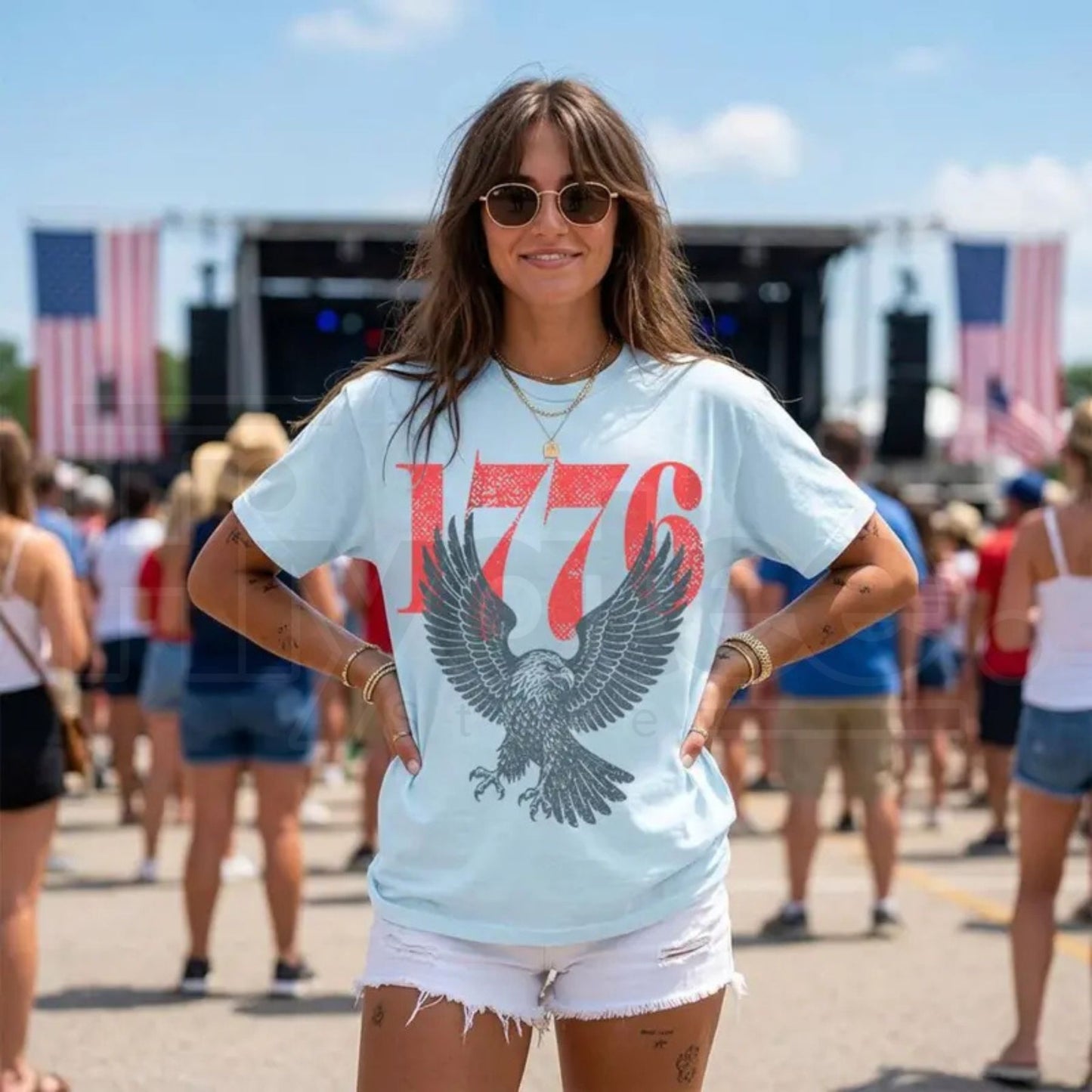Retro 1776 Bald Eagle 250th Anniversary Shirt – American 4th of July USA Independence Day Tee