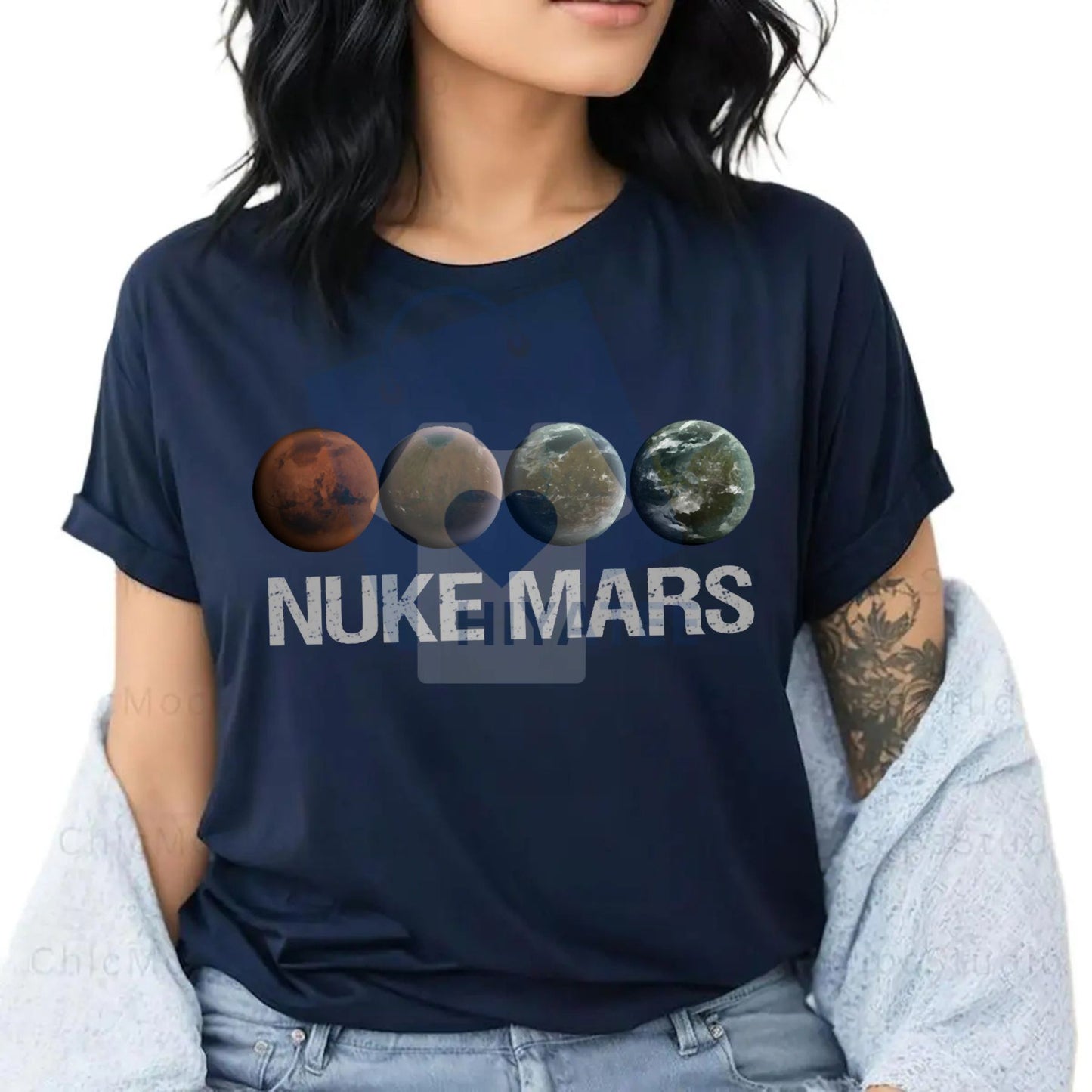 "Nuke Mars" Essential T-Shirt – Bold Space Exploration Graphic Tee, Elon Musk Inspired Apparel