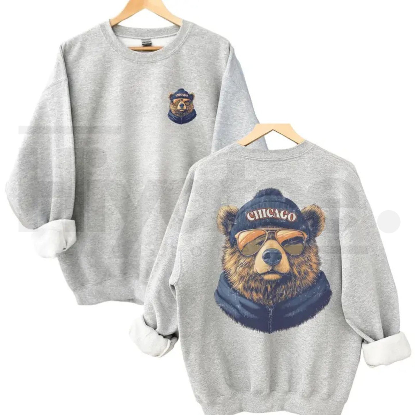 Vintage Spirit Animal Football Sweatshirt – City Team Graphic Pullover, Retro Game Day Crewneck, Casual Cozy Sweatshirt