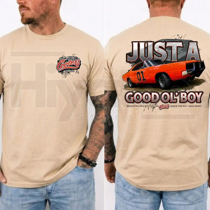 Just A Good Ol’ Boy General Lee 01 T-Shirt – Dukes of Hazzard 1979 2-Sided Retro Shirt, Classic TV Show Gift for Him