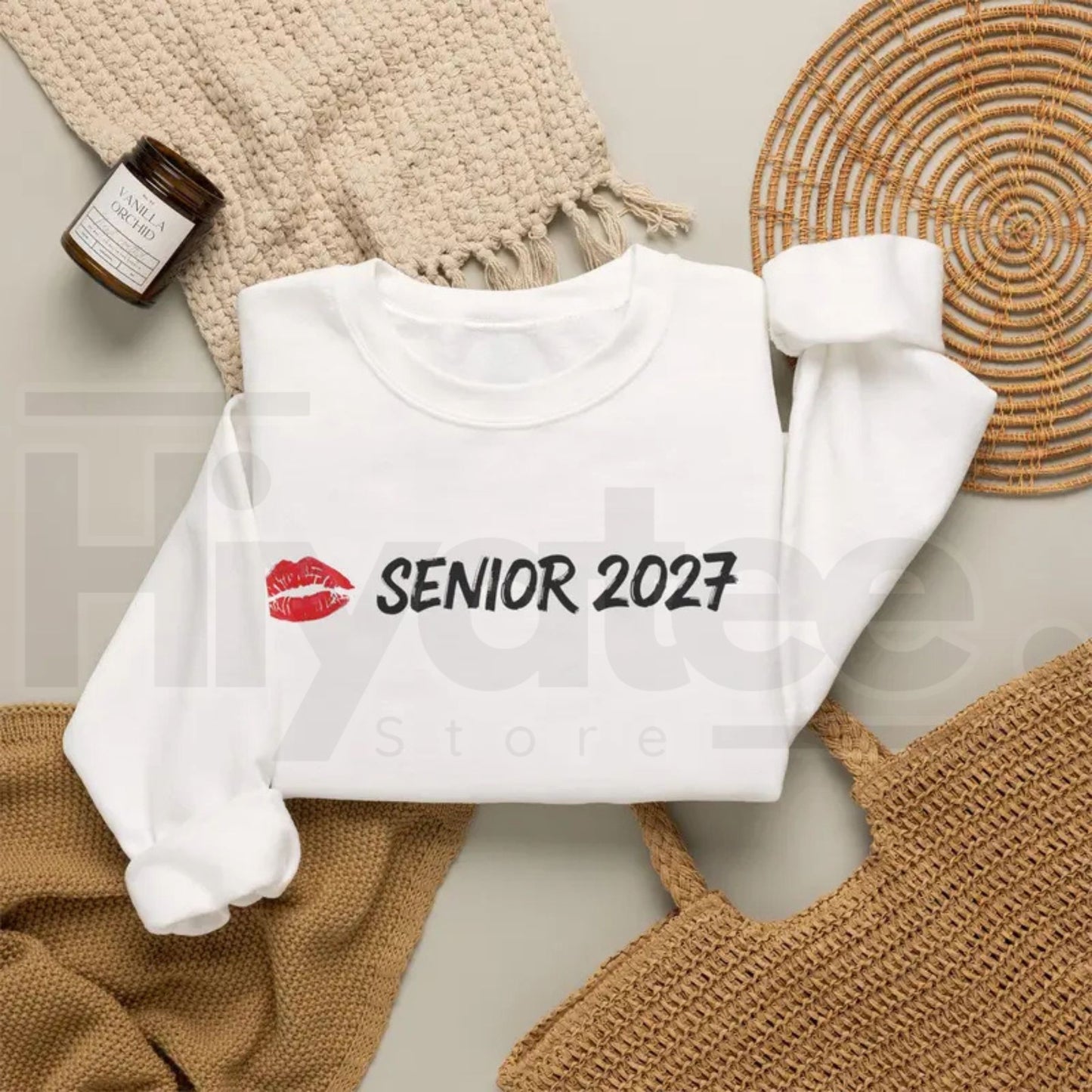 Senior 2027 Kiss My Class Goodbye Sweatshirt: Funny Graduation Senior Shirt