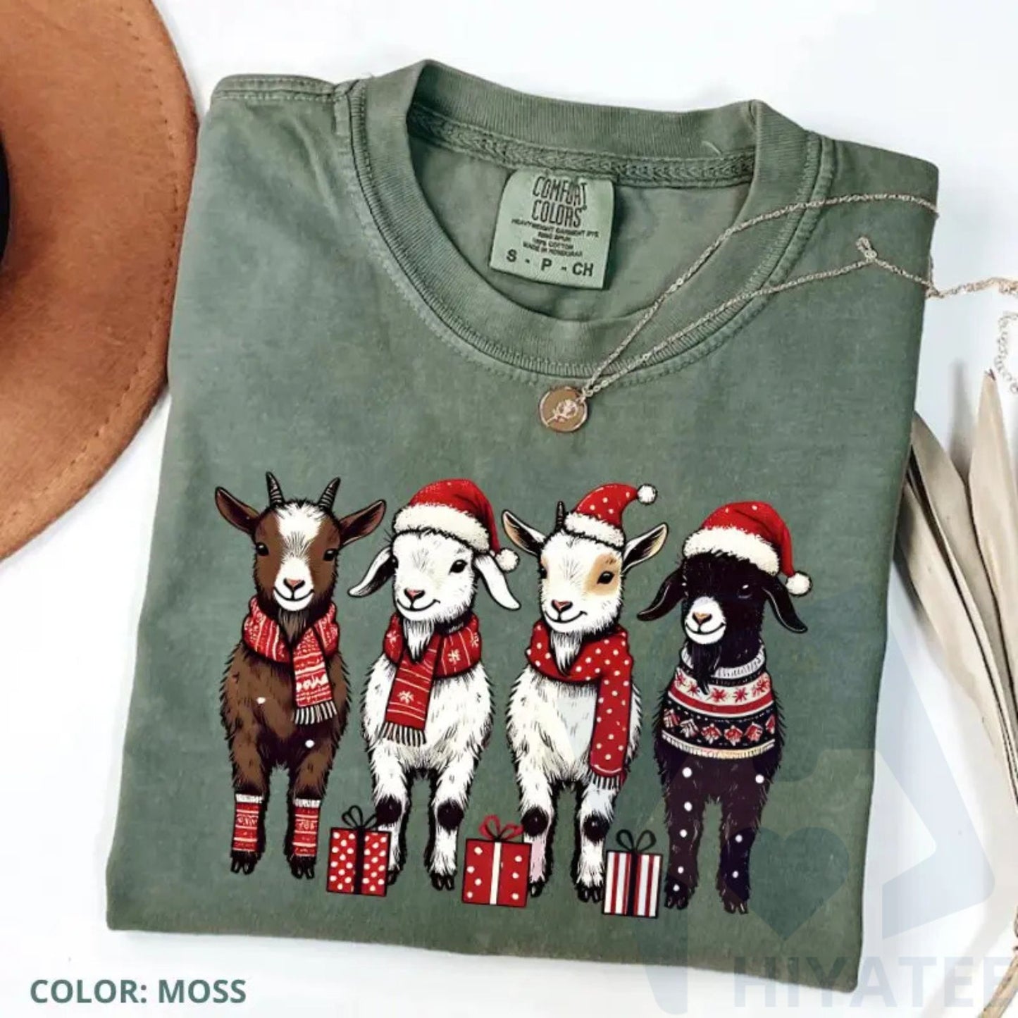 Comfort Colors Christmas Goat T-Shirt