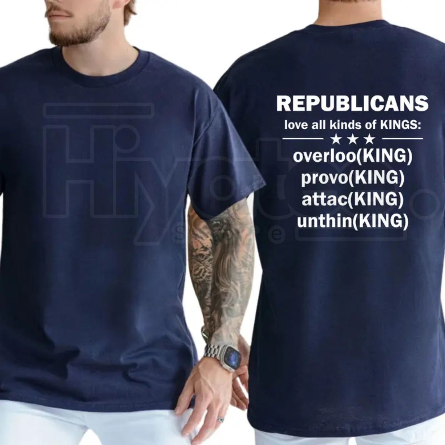 "Republicans Love Kings" – Funny Sarcastic Political Liberal Top