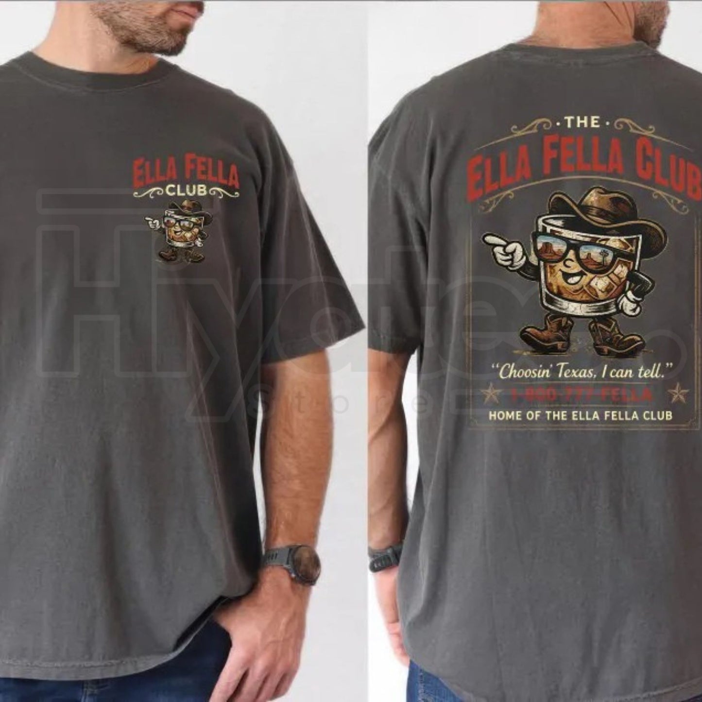 Ella Fella Club Cowboy Whiskey T-Shirt – Western Country Concert Graphic Tee