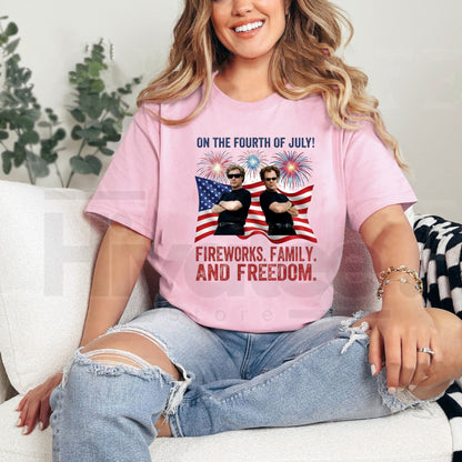 "Boats, Hoes, and Freedom" – Funny 4th of July Oversized Graphic Top