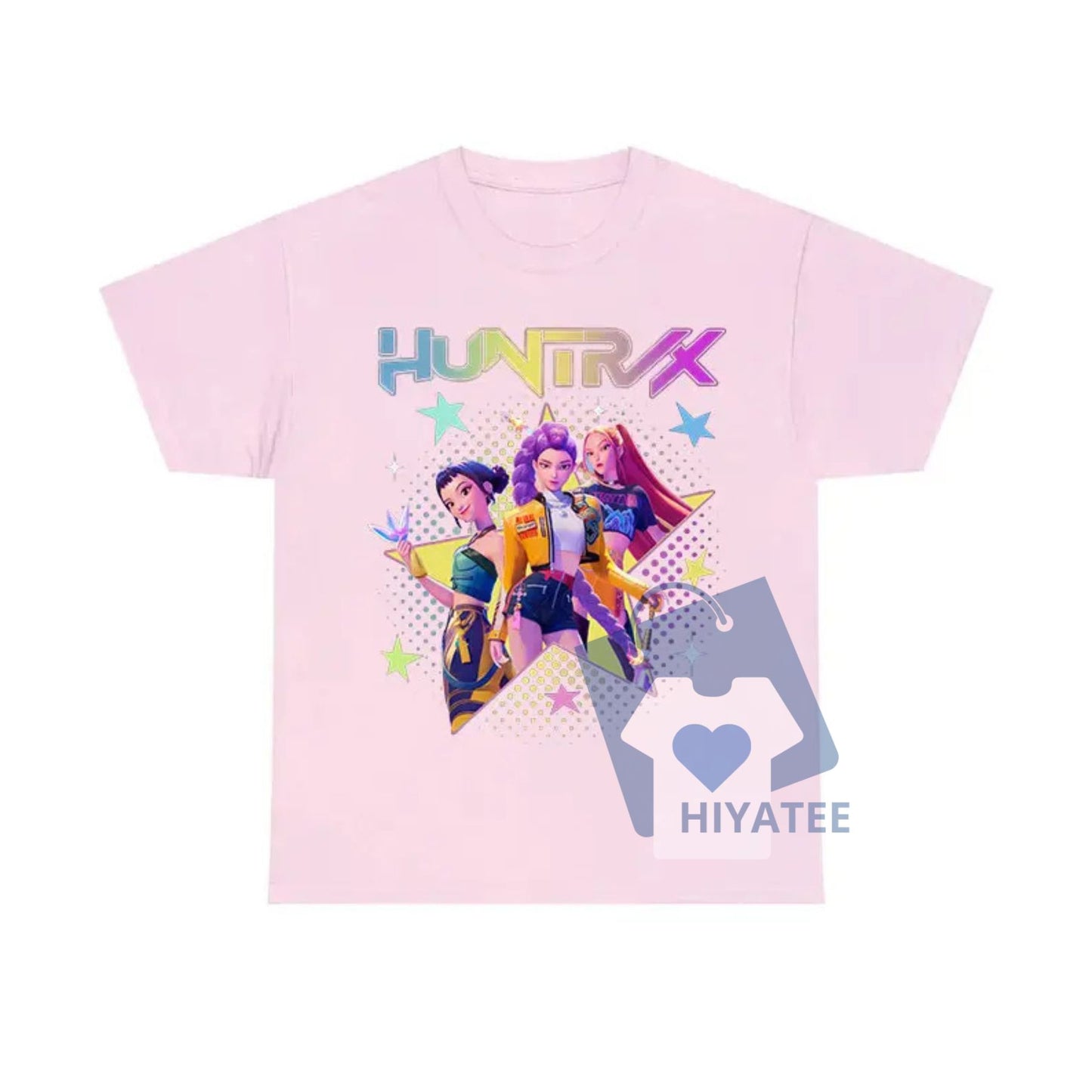 Huntrix Star Shirt – Kpop Huntrix Tee Featuring Mira, Rumi, Zoey & Derpy Tiger