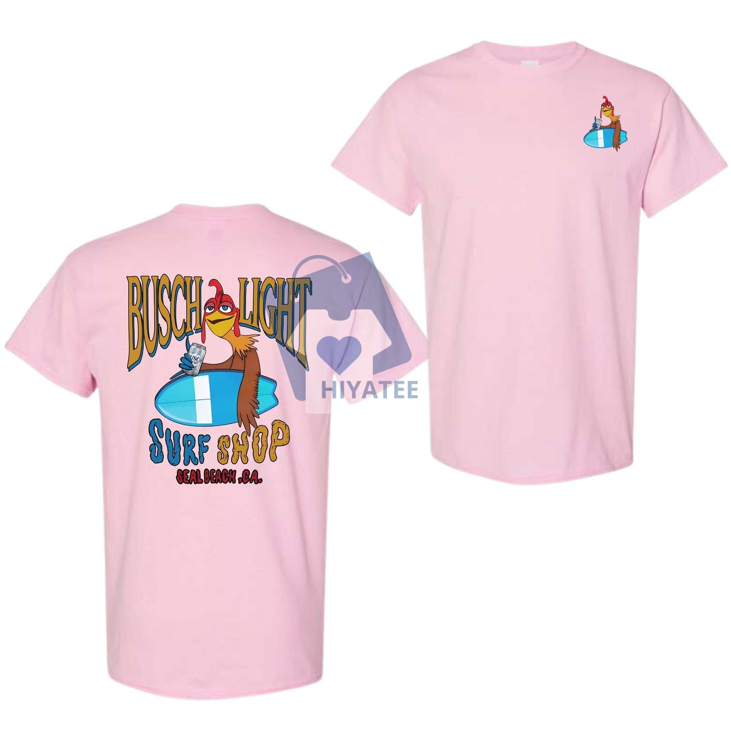 Busch Light Chicken Joe Surfs Up T-Shirt – Funny Unisex Graphic Tee, 100% Cotton, Trendy Pop Culture Shirt for Beer & Animation Fans