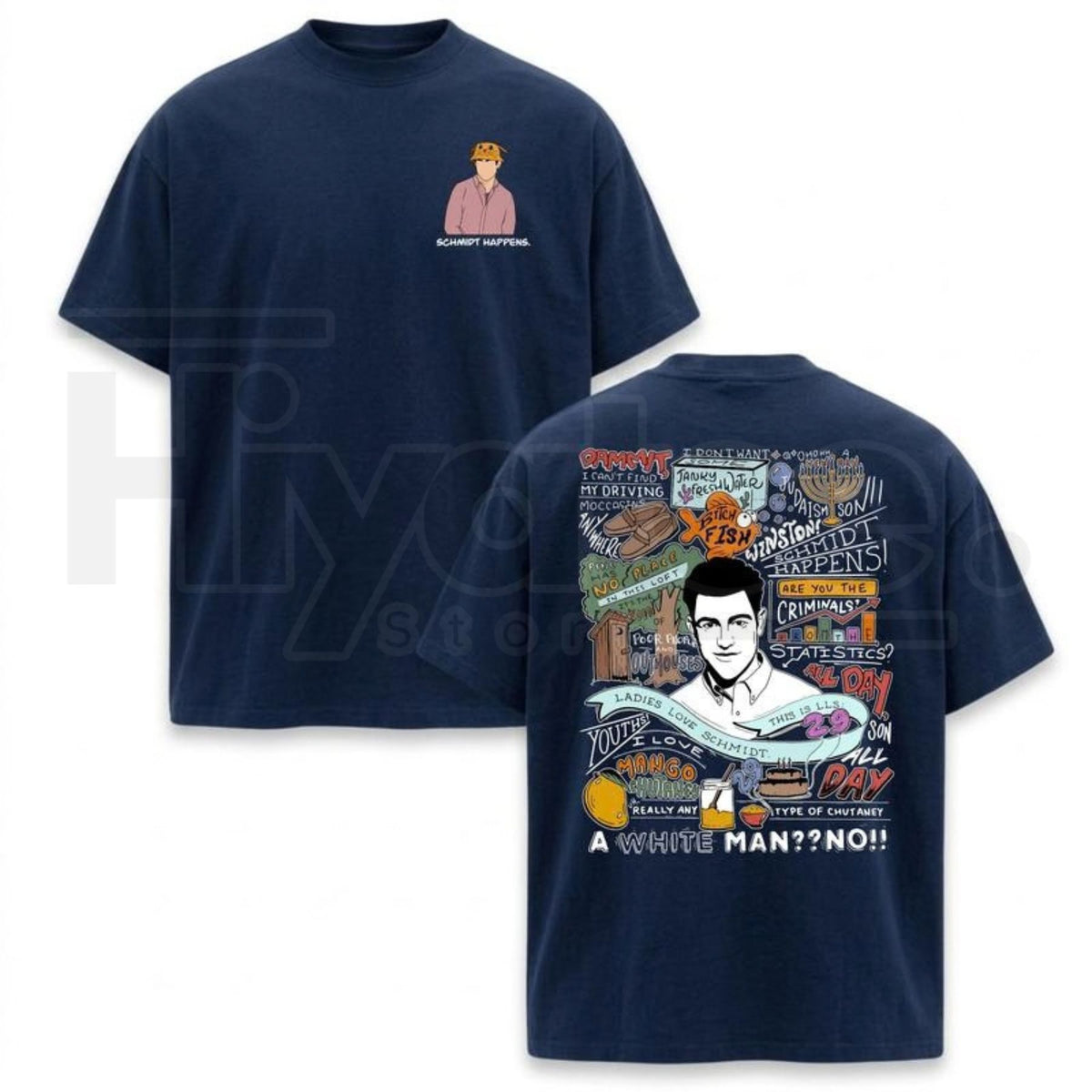 Schmidt Happens Quote T-Shirt – New Girl TV Show Vintage Graphic Tee