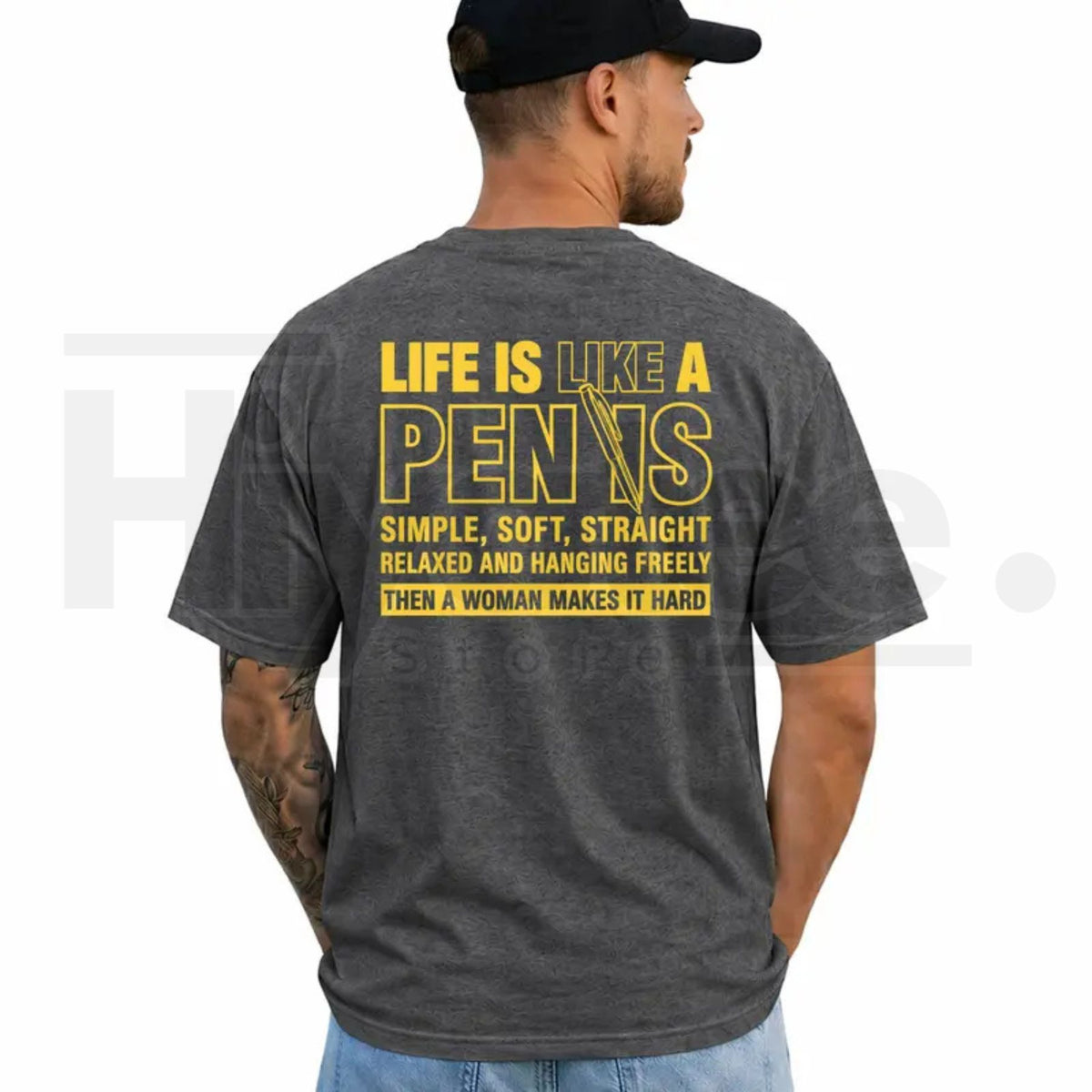 Life Is Like A Pen T-Shirt – Funny Quote Graphic Tee