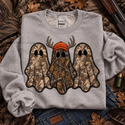 Retro Ghost Hunting Halloween Sweatshirt