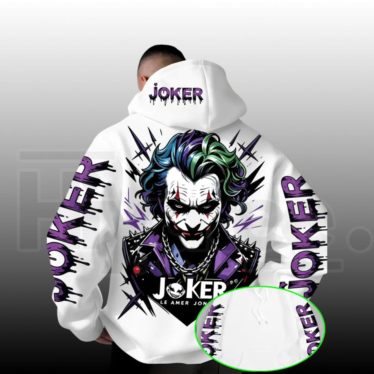 Joker Graphic Hoodie – Vintage Dark Aesthetic Pullover