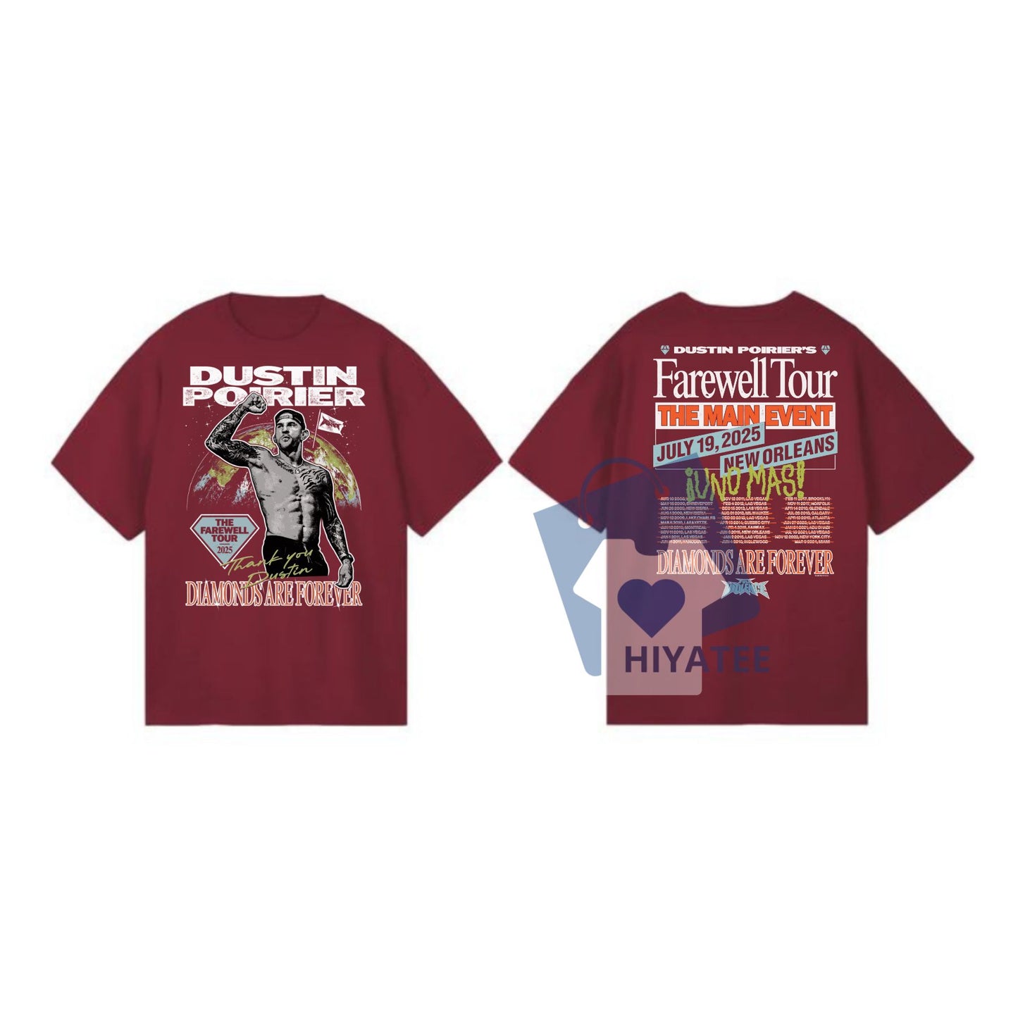 Dustin Poirier The Farewell Tour T-Shirt – Limited Edition UFC Tribute Tee, Bold Graphic Shirt for MMA Fans & Fight Night Style