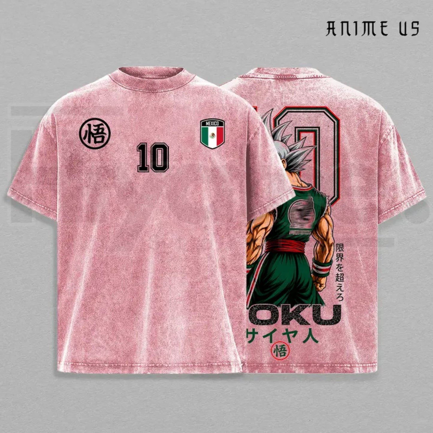 Mexico Global Football 2026 Vintage T-Shirt – Saiyan Warrior Inspired Anime Soccer Graphic Tee