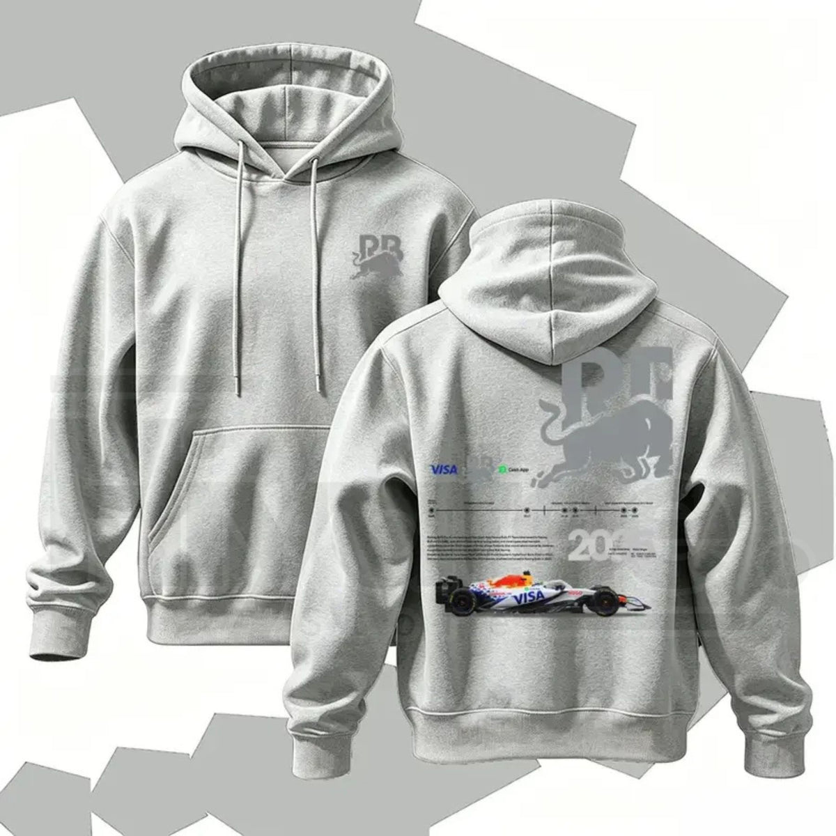 Men's Vintage Racing Cartoon Graphic Poly-Cotton Hoodie – Retro Motorsport Streetwear Pullover