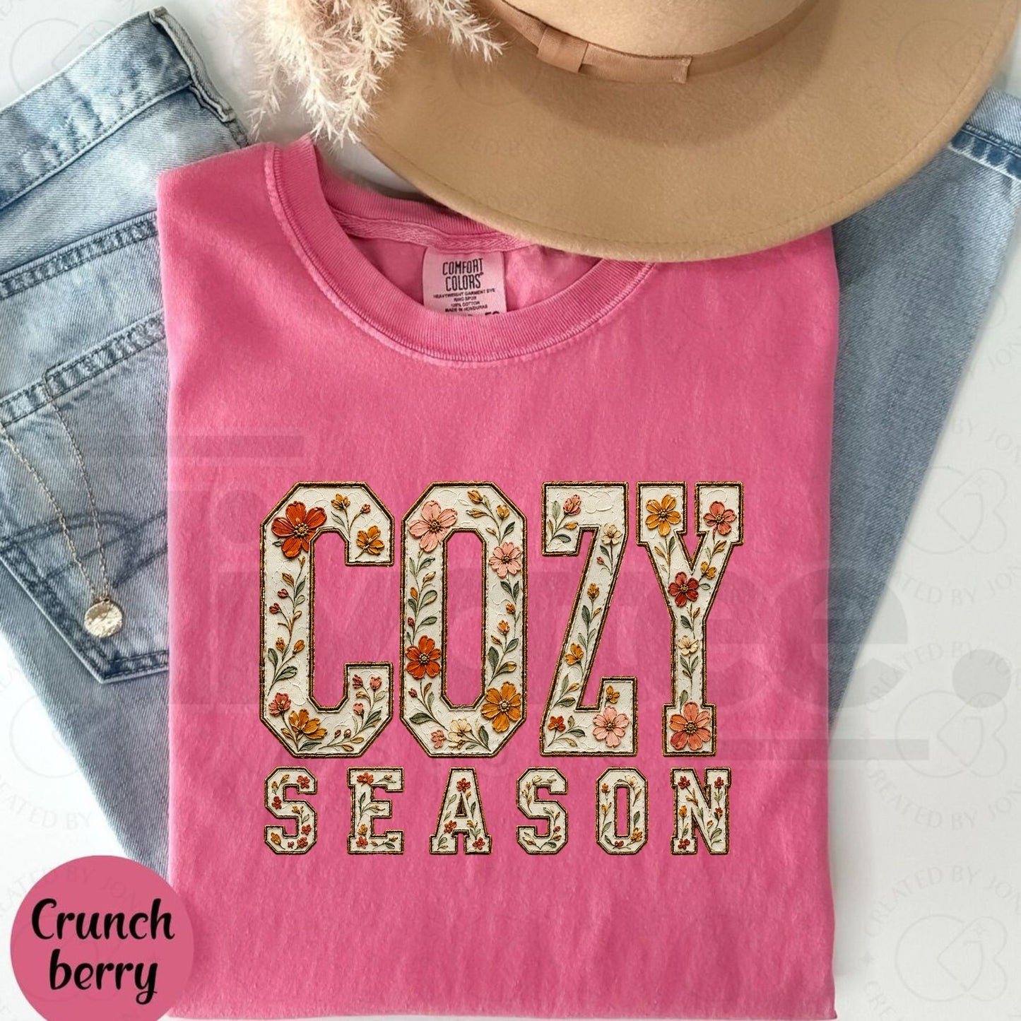 Floral Cozy Season Comfort Colors Shirt Trendy Fall Tee Gift for Her