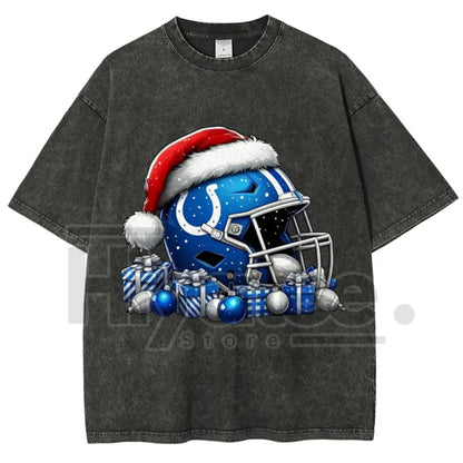 Football Team Vintage Washed T-Shirt – Retro Distressed Graphic Tee, Unisex Streetwear