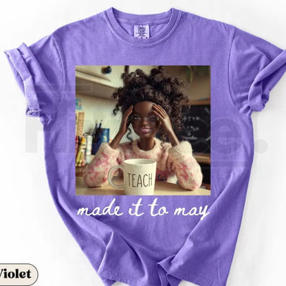 Comfort Colors® Last Day of School Teacher Doll Face Meme Shirt – Black Educator Summer Break Tee
