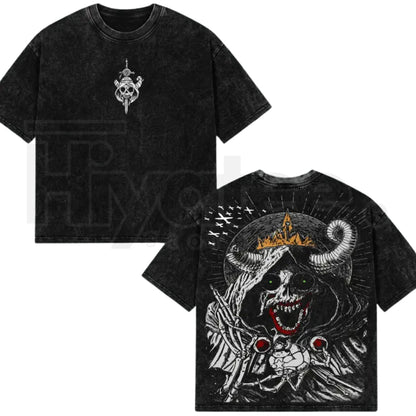 The Lich Adventure Time Double Printed Vintage T-Shirt – Dark Fantasy Graphic Oversized Tee