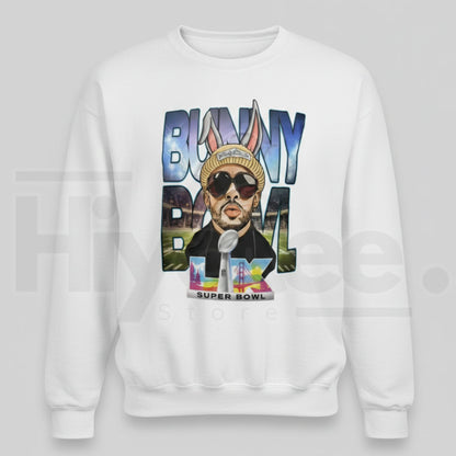 Bunny Bowl Super Bowl Sweatshirt: Retro Game Day Football Bunny Crewneck