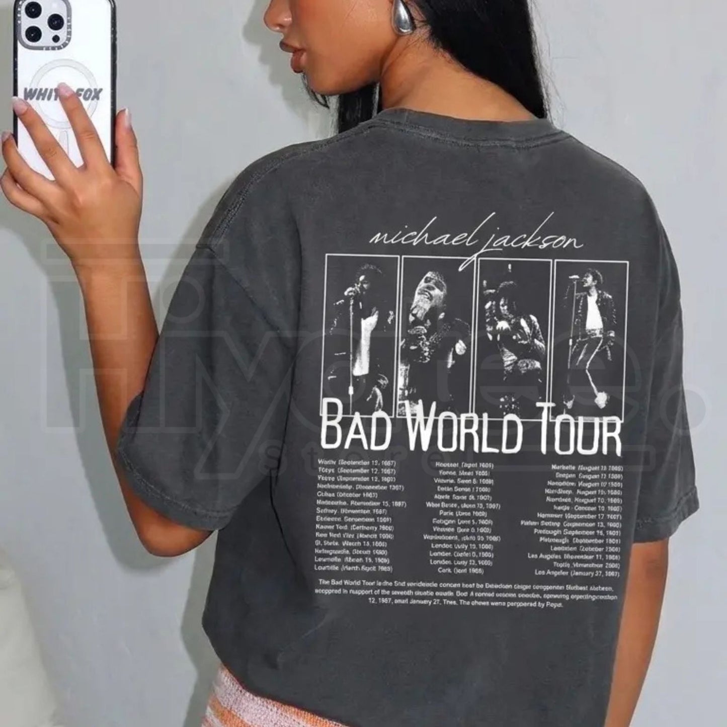 Comfort Colors® Michael Jackson Vintage 90s Shirt – Bad World Tour 2-Sided Graphic Tee