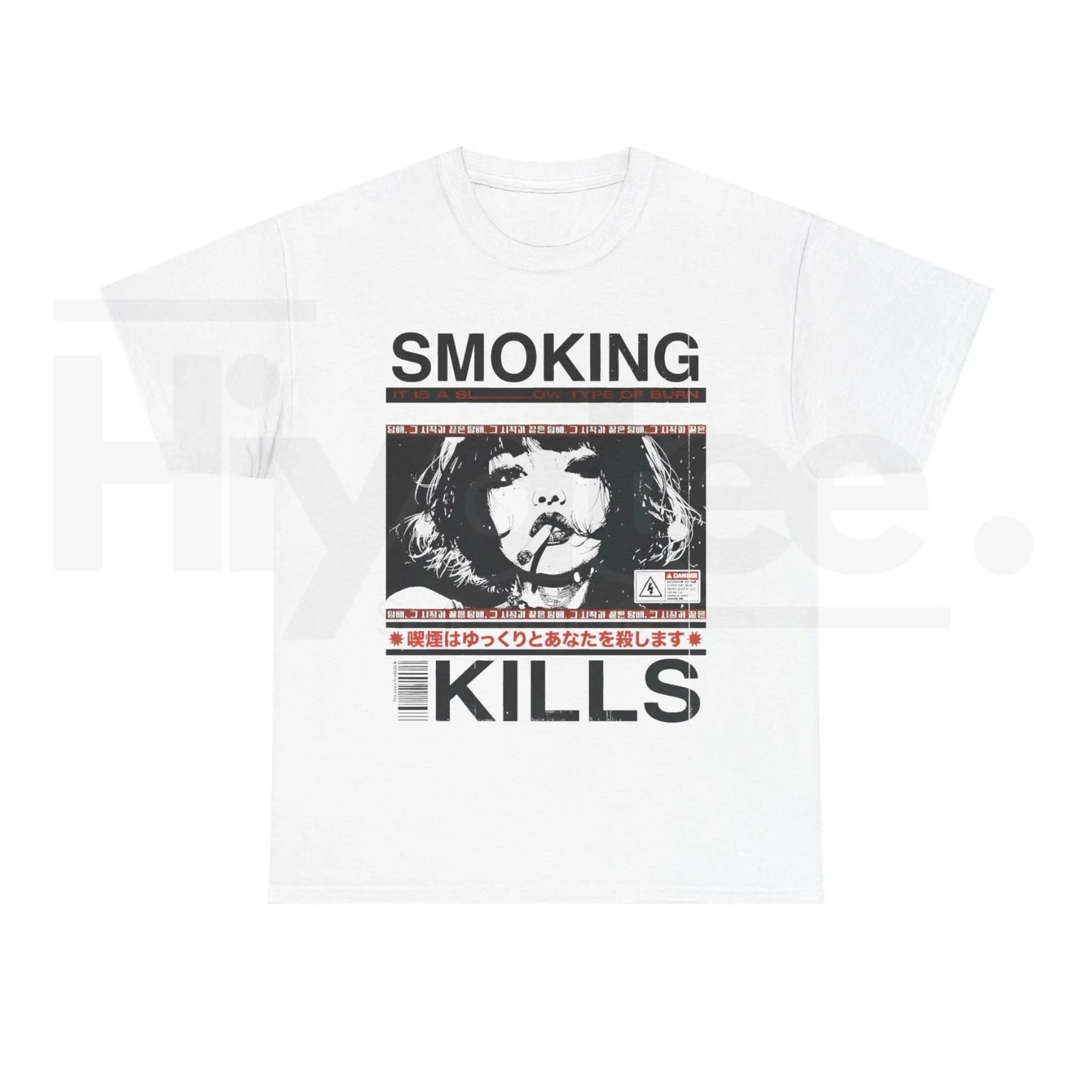 "Smoking Kills" – Retro Manga Style Aesthetic Graphic Top