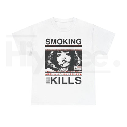 "Smoking Kills" – Retro Manga Style Aesthetic Graphic Top