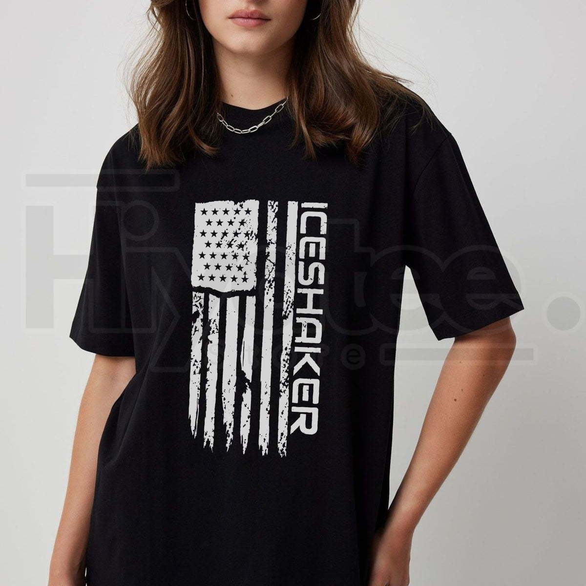 Ice Shaker Tattered Flag Limited Edition T-Shirt – American Patriotic Graphic Tee