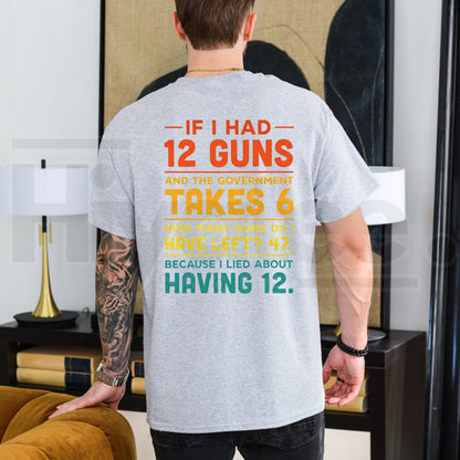 Funny 2nd Amendment Math Joke T-Shirt – Patriotic Gun Humor Graphic Tee