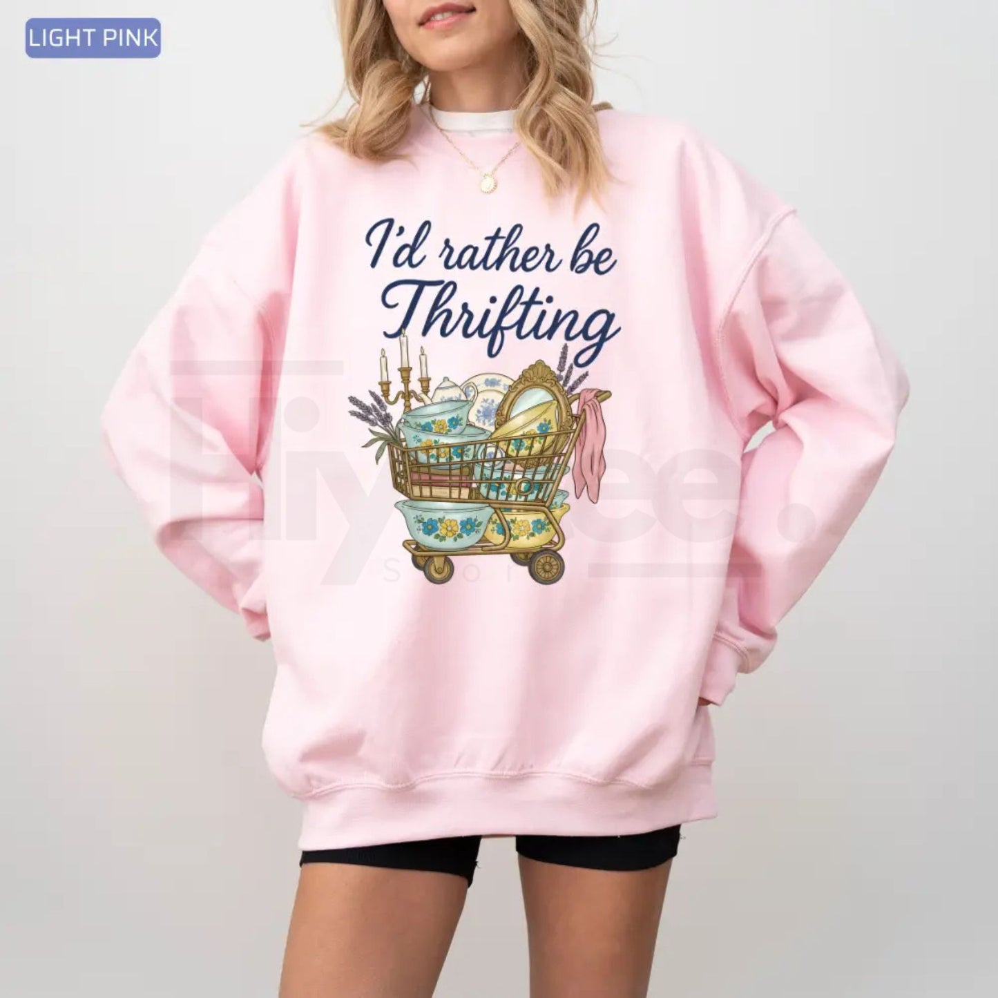 I’d Rather Be Thrifting Shirt: Vintage Thrift Lover Graphic Tee for Cottagecore Fans
