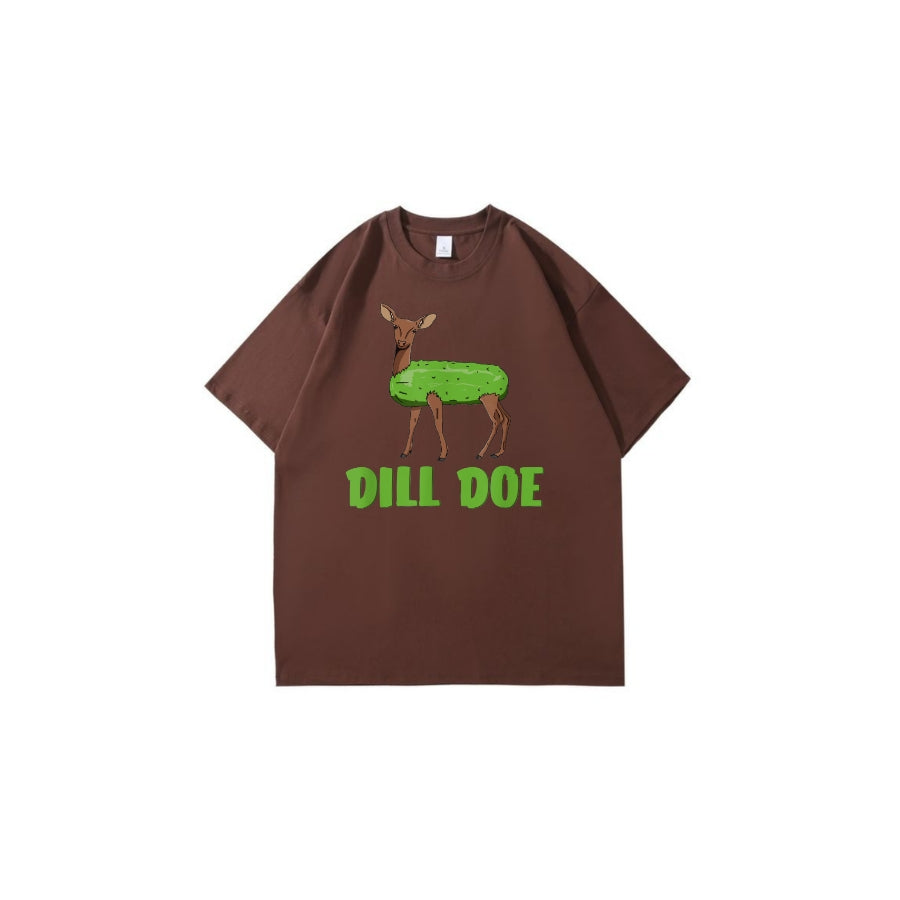 Dill Doe Funny Adult Humor Funny Nature Deer T-Shirt Crewneck