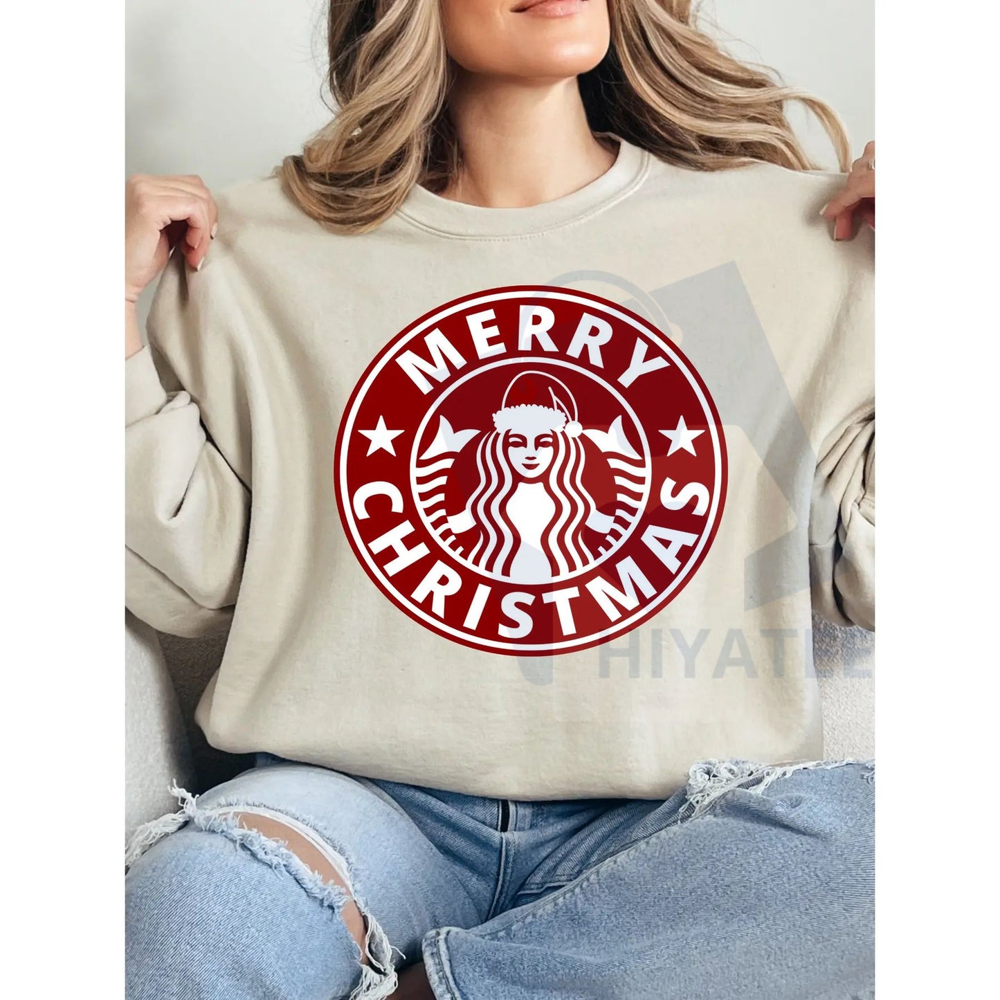 Merry Christmas Graphics Sweatshirt: Festive Holiday Design Jumper, Classic Xmas Cheer Crewneck, Fun Christmas Apparel