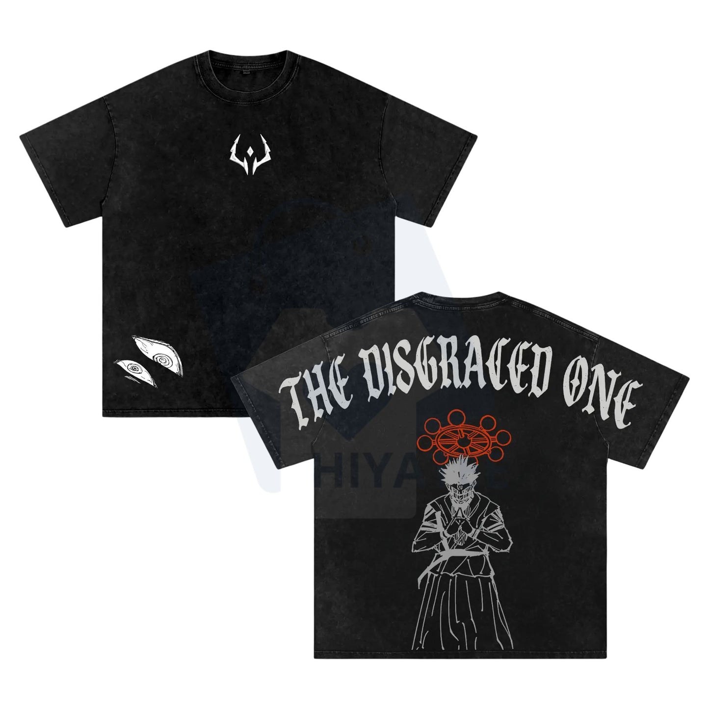 Sukuna "The Disgraced One" T-Shirt – Vintage Washed Oversized Gym Tee, Jujutsu Kaisen Anime Merch