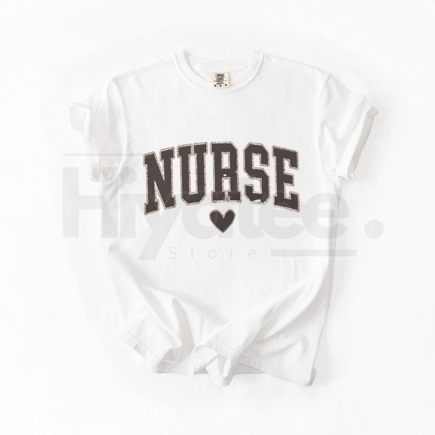 Comfort Colors® Nurse Leopard T-Shirt – Trendy Cheetah Print Nursing Tee, Cute Healthcare Gift