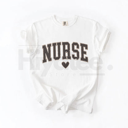 Comfort Colors® Nurse Leopard T-Shirt – Trendy Cheetah Print Nursing Tee, Cute Healthcare Gift
