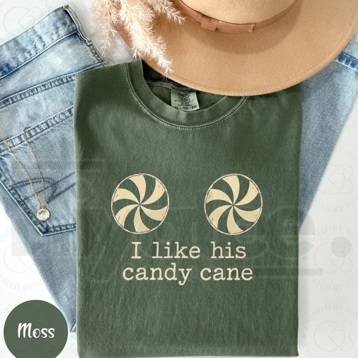 Comfort Colors Funny Matching Christmas Couple Shirts – Candy Cane & Peppermint Tees