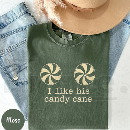 Comfort Colors Funny Matching Christmas Couple Shirts – Candy Cane & Peppermint Tees