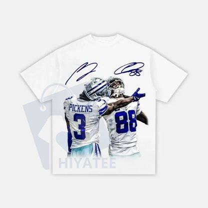 CeeDee Lamb and George Pickens Graphic T-Shirt – Football Fan Street Style
