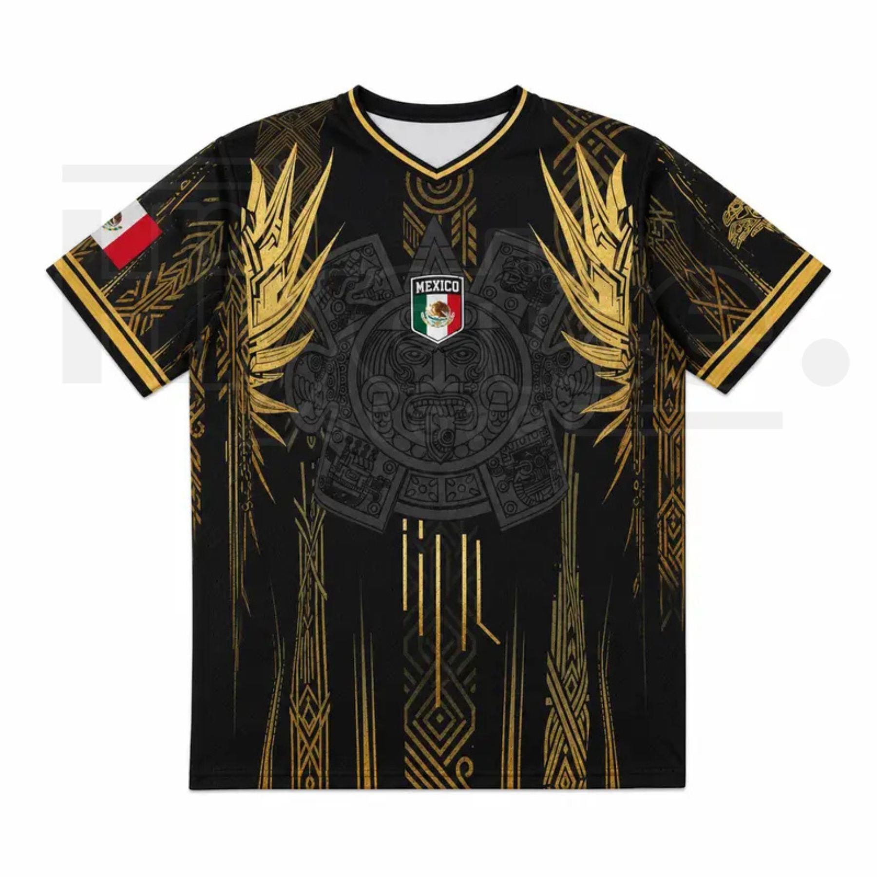 Men's Mexican Aztec Soccer Jersey - 2026 Mexico Fan Top – Hiyatee