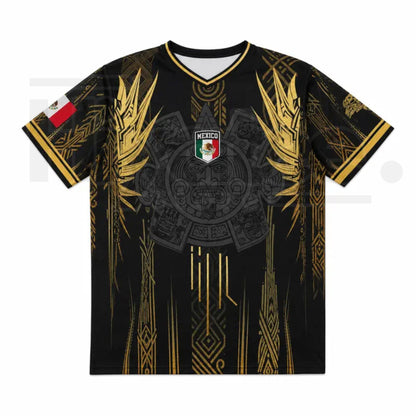 Men's Mexican Aztec Soccer Top – Mexico 2026 Jersey, Casual Sports Fan Gear for Game Day & Training