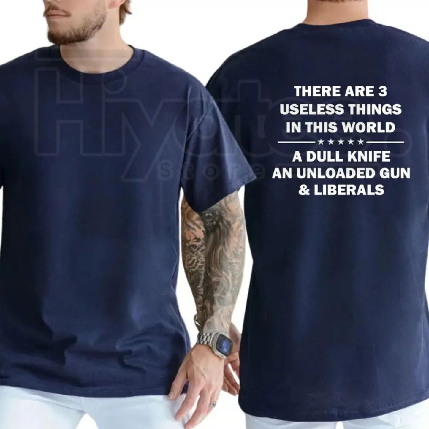 "3 Useless Things" – Funny Sarcastic Republican Vintage Graphic Top